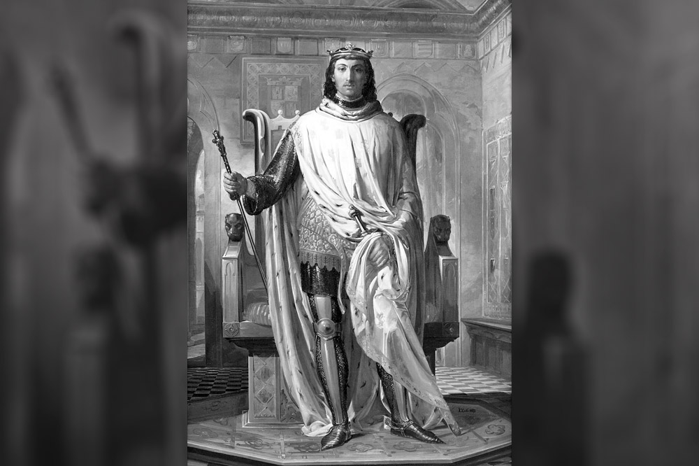 伊比利半島的卡斯提爾（後來的西班牙）國王阿方索十一世，不到四十歲死於黑死病。（皇冠文化集團提供）