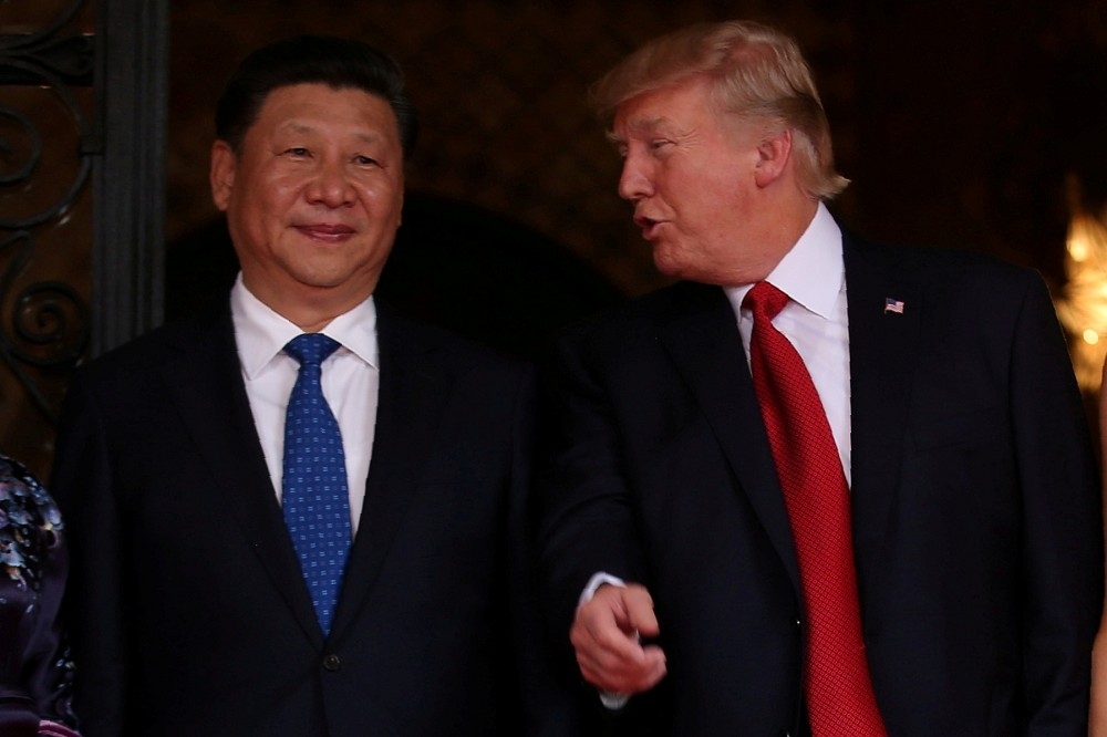 美國總統川普與中國國家主席習近平。（湯森路透）