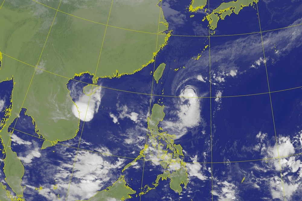 中央氣象局5日將在上午8點30分對閃電颱風發海上警報。（取自中央氣象局）