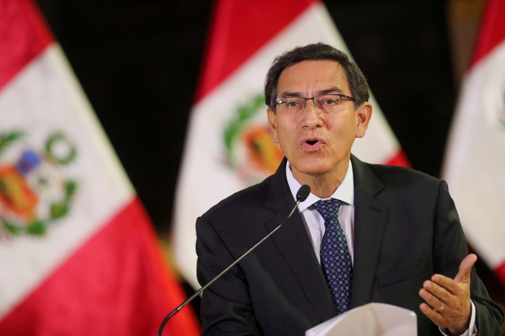 秘魯現任總統畢斯卡拉遭國會彈劾下台。（湯森路透）