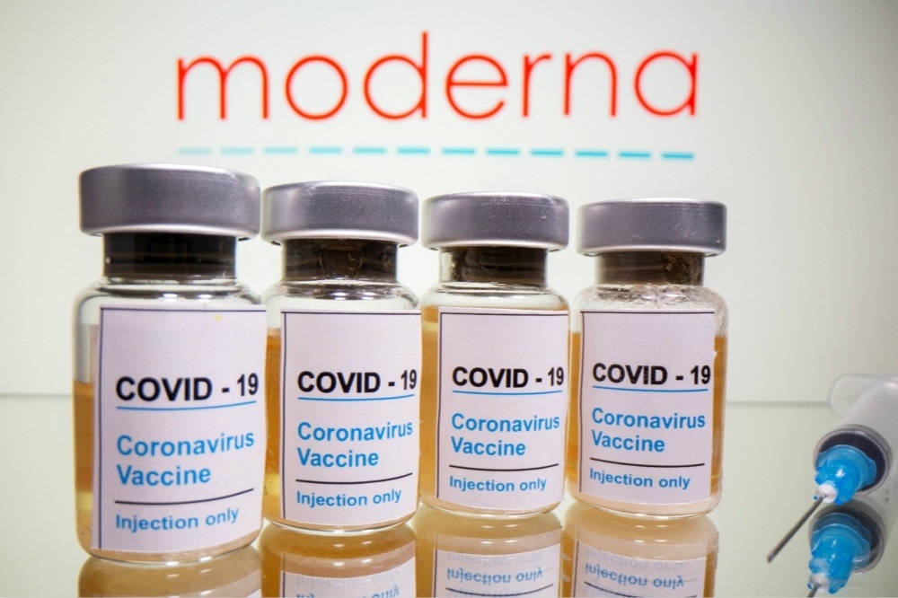 莫德納新冠疫苗。（湯森路透）
