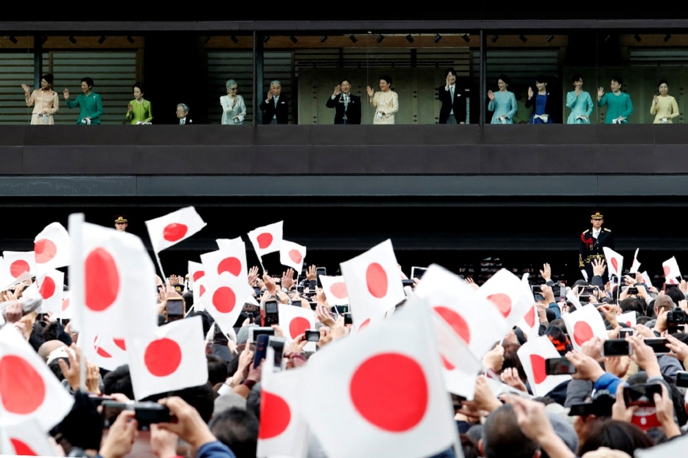 2020年日本皇室舉辦的新年活動。（湯森路透）