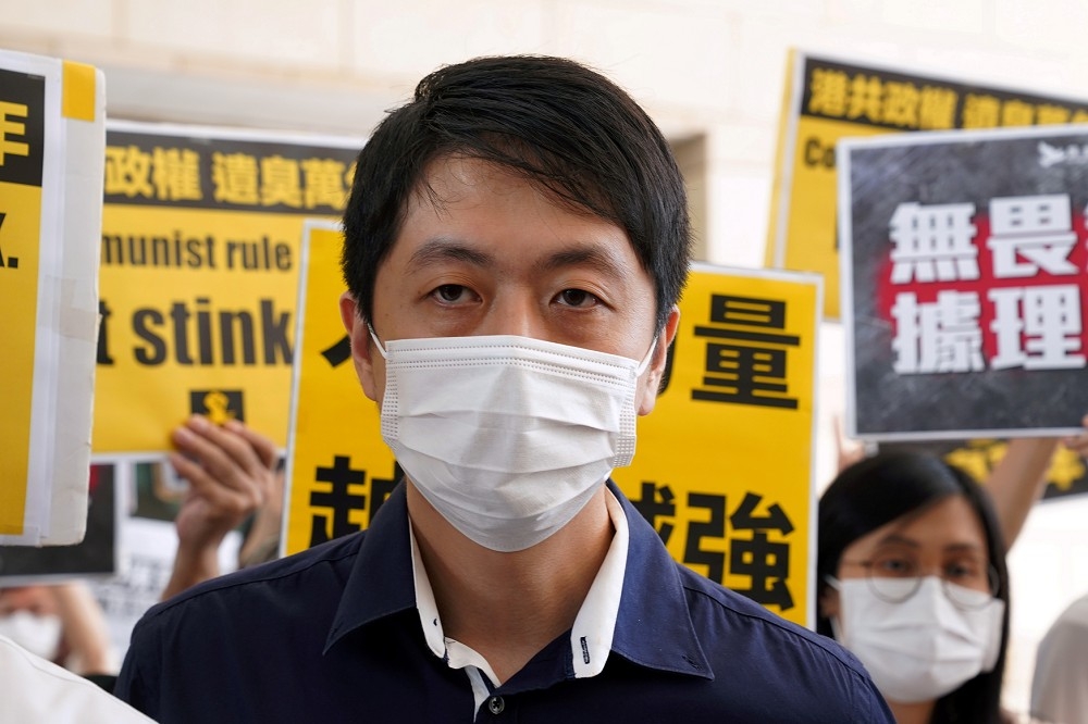 香港前立法會議員許智峯日前宣佈正式流亡海外。（湯森路透）