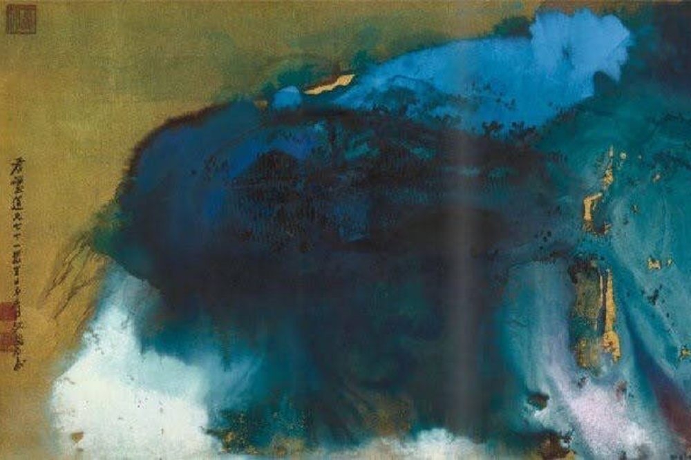 知名國畫大師張大千畫作《春山雲瀑》，卻遭爆出是30年前的失竊物而緊急從拍賣下架。（取自蘇富比秋拍型錄）