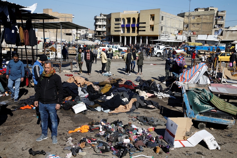 巴格达闹区再次发生双重自杀炸弹，造成28人无辜罹难。（汤森路透）(photo:UpMedia)