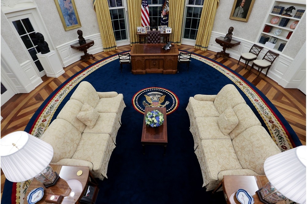 办公室的摆设可以看出一个美国总统的个性跟施政方向。（汤森路透）(photo:UpMedia)