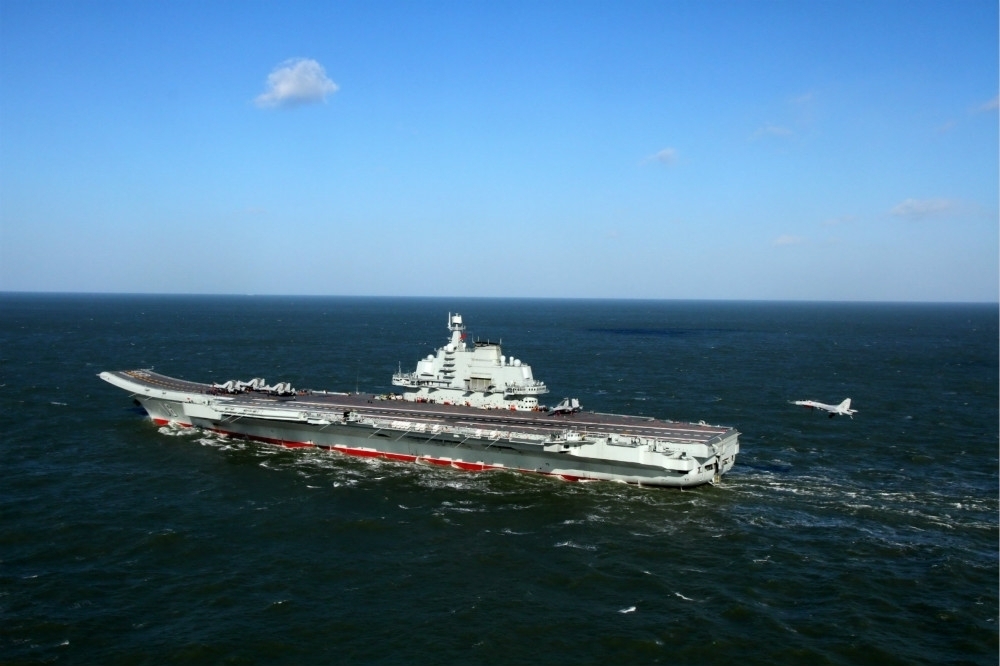 本次軍演規模尚未公布，此為中國海軍現役航空母艦遼寧號。（中新社）