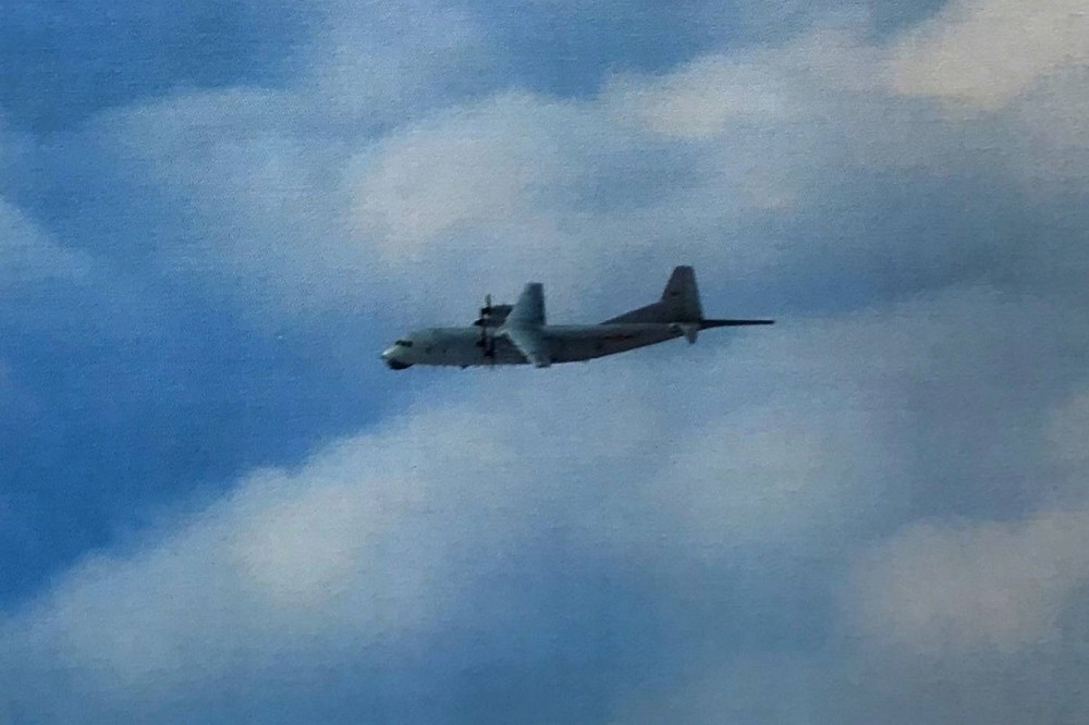 解放軍機運-8反潛機在30日有1架次進入我西南空域。（國防部提供）