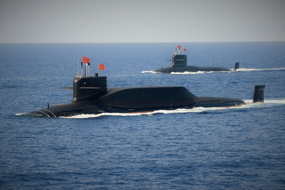中國09IV型核動力潛艦。（湯森路透）
