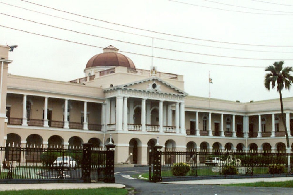 外交部與南美國家蓋亞那（ Guyana）外交部正式協商並於1月簽署設處協議，將於該國設立「台灣辦公室」。圖為蓋亞那國會大樓。（取自維基百科）