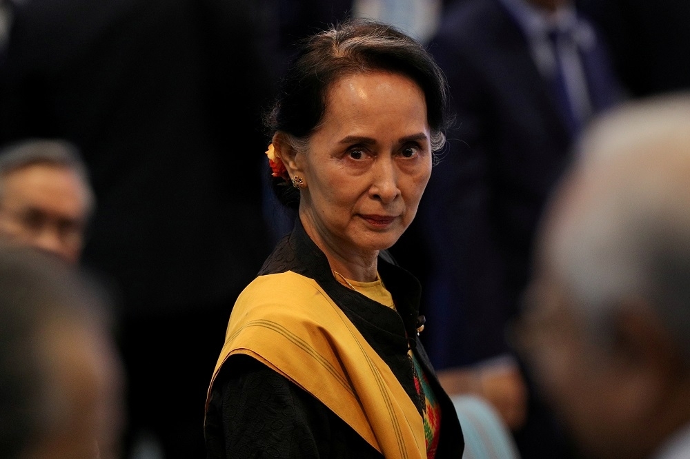 緬甸國務資政、實質領導人翁山蘇姬。（湯森路透）