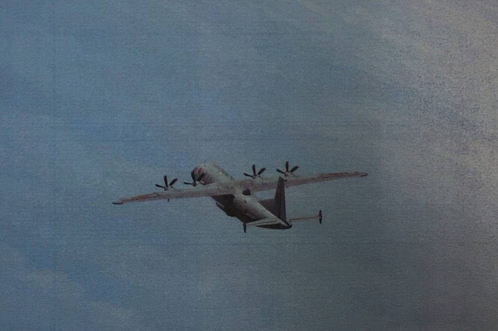 國防部公布，解放軍機2日一架運8技偵機闖我西南空域。（國防部提供）