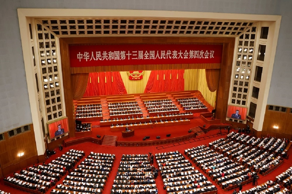 第十三屆全國人民代表大會第四次會議於3月5日正式展開。（湯森路透）