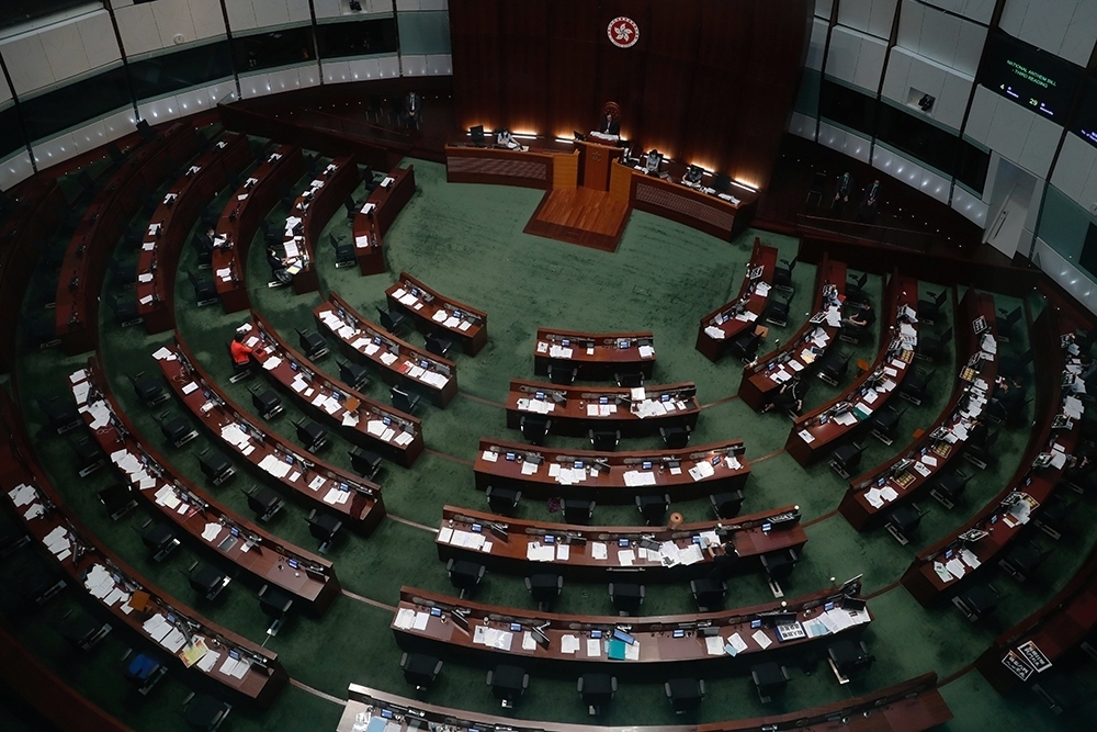 為了落實「愛國者治港」，中國通過香港選舉改制的法案。（湯森路透）