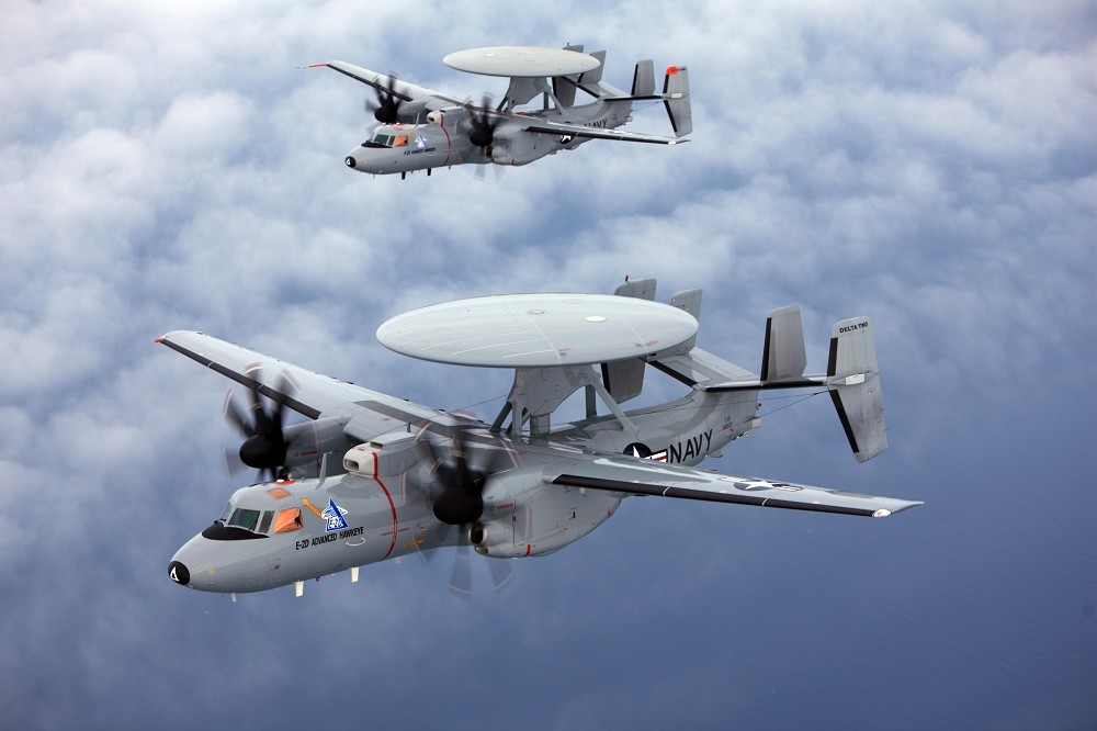 空軍擬買6架E-2D AHE「先進鷹眼」（圖）取代現役E-2K空中預警機，但構想不確切遭打槍。（取自洛馬官網）