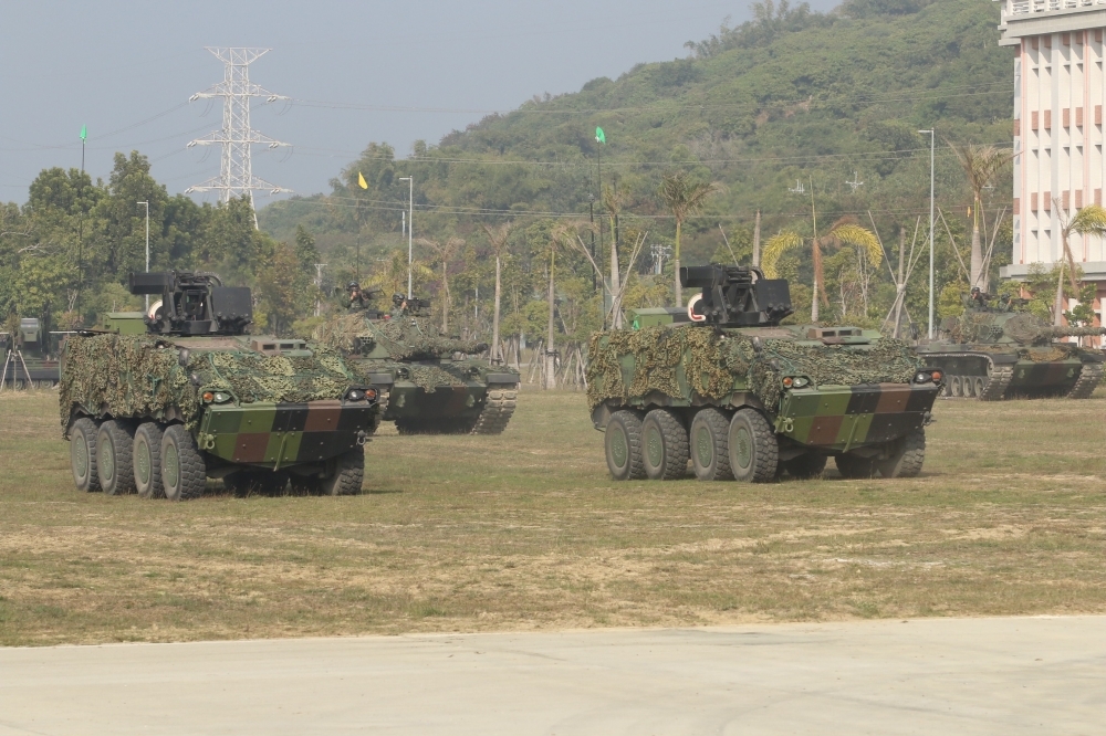 媒體稱陸軍584旅所屬的CM33輪型甲車出現漏油情形，國防部13日表示該篇報導內容有誤。（資料照片／王侑聖）