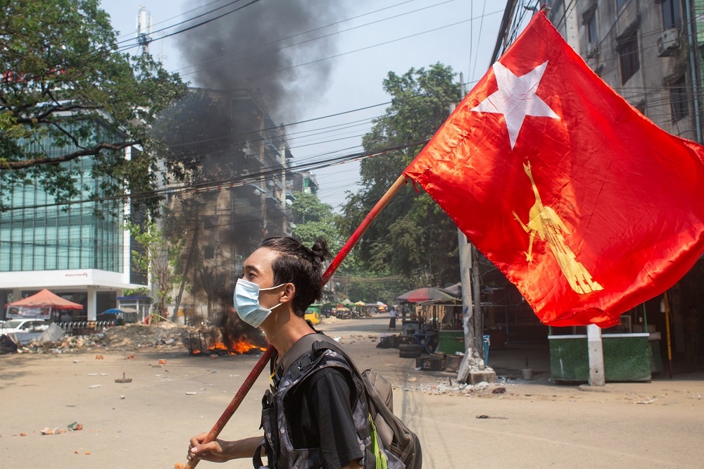 緬甸軍政府2月1日爆發政變至今，一共已造成536人死於軍事鎮壓。（湯森路透）
