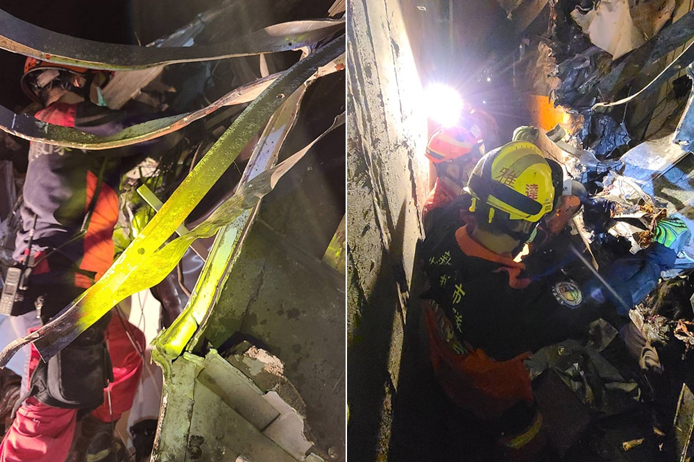 台鐵太魯閣號408車次出軌意外，消防署於下午2點55分更新搶救狀況。（新北消防局提供）