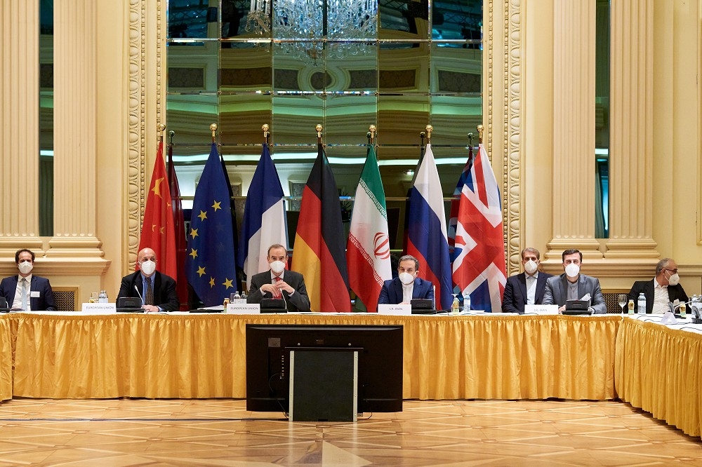 在維也納招開的伊朗核協議談判。（湯森路透）