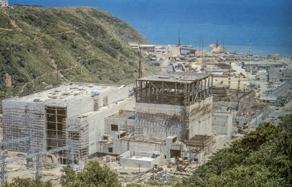 核一廠建廠時的照片。（圖片摘自台電官網）