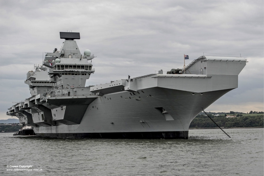 英國海軍新型伊莉莎白號航空母艦。（圖片取自英國國防部）