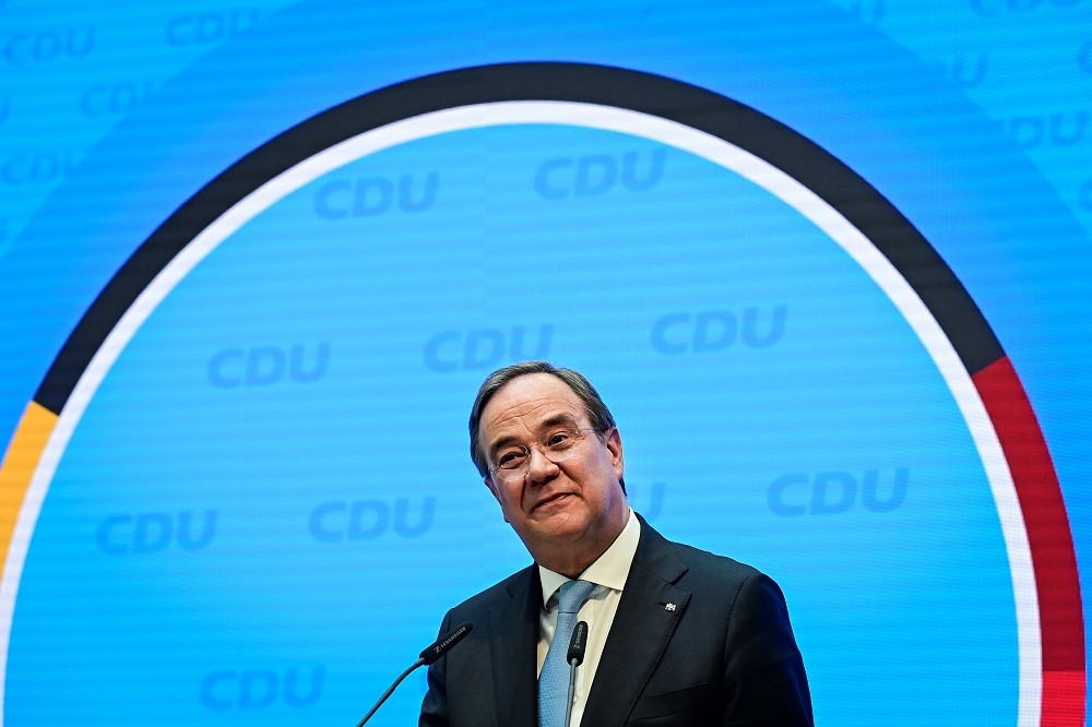德國基民盟黨魁拉雪特將角逐下屆德國總理。（湯森路透）