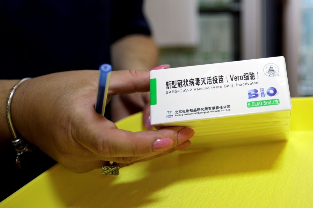 北京製造的中國國藥疫苗。（湯森路透）