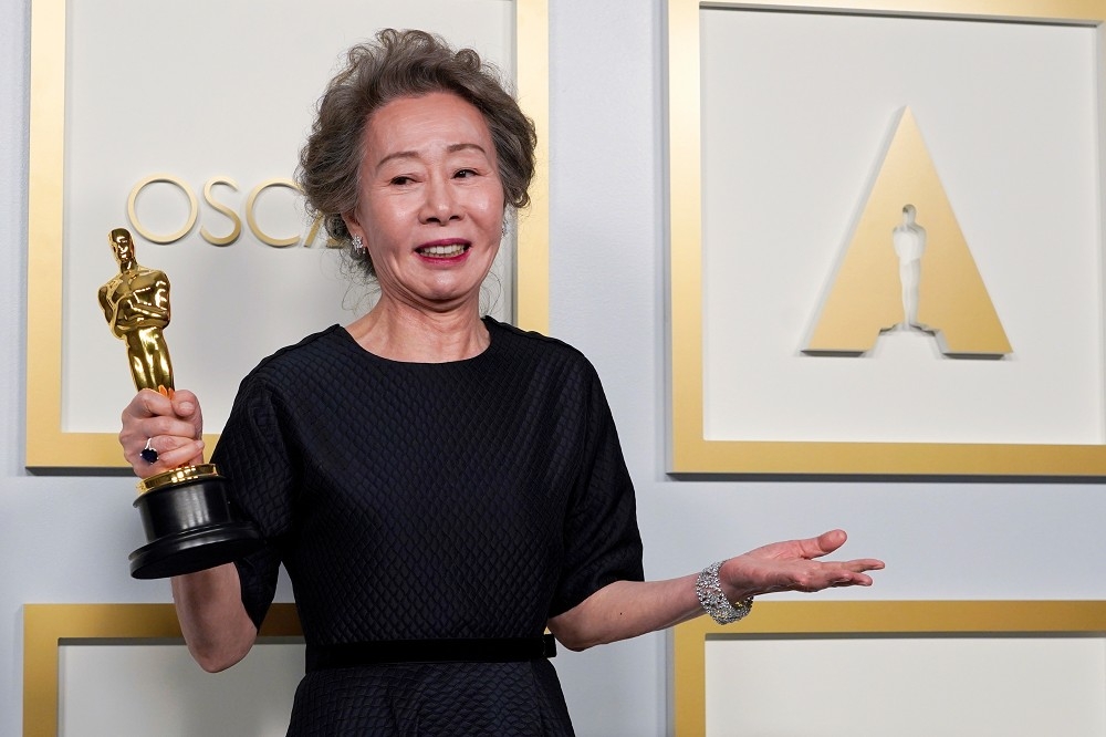 73歲韓星尹汝貞日前奪得奧斯卡最佳女配角獎，人生歷練豐富的她，率性豁達的言論被推爆。（湯森路透）