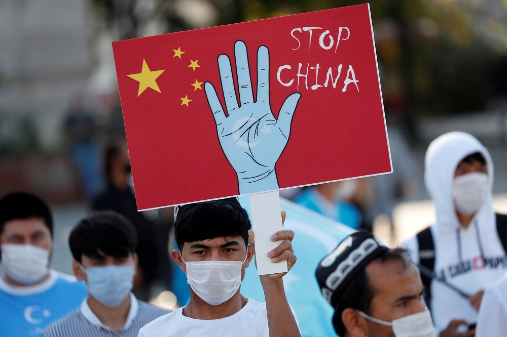 西方各國呼籲中國停止打壓新疆維族人。（湯森路透）