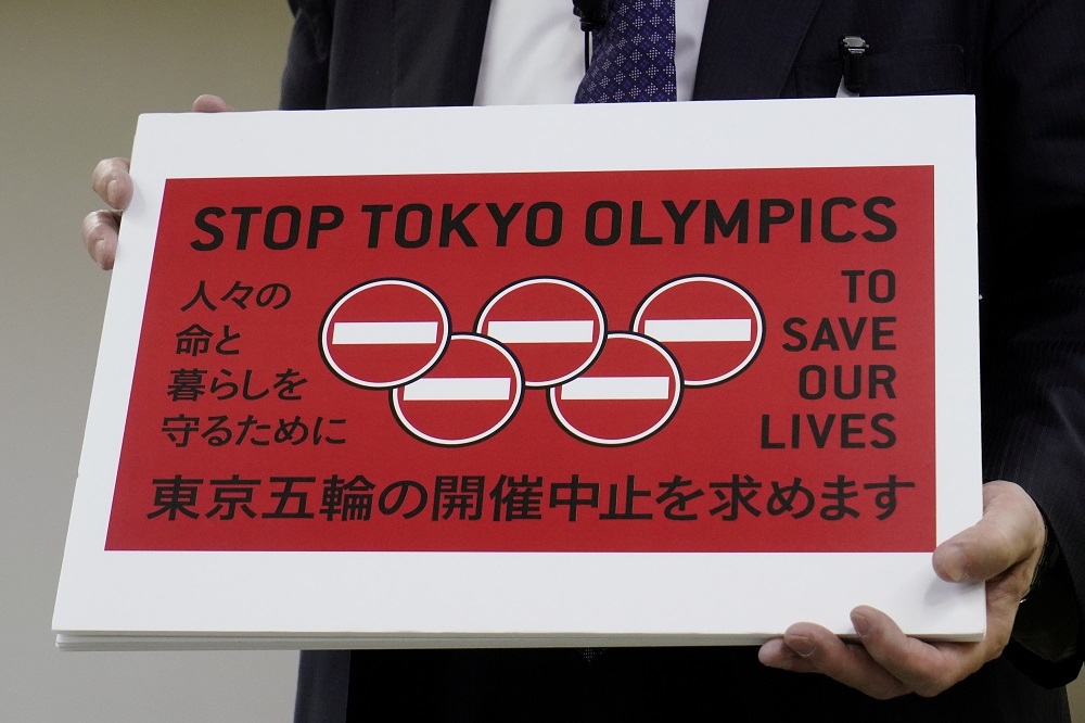 日本要求奧運停辦網路聲援，第一階段30萬份連署已於日前達標。（湯森路透）