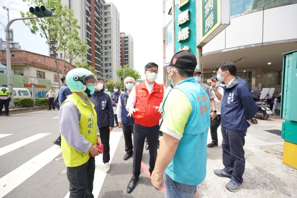 高雄市19日新增7例本土新冠肺炎確診個案，高雄市長陳其邁表示這是「次波傳染」。（資料照片／高雄市政府提供）