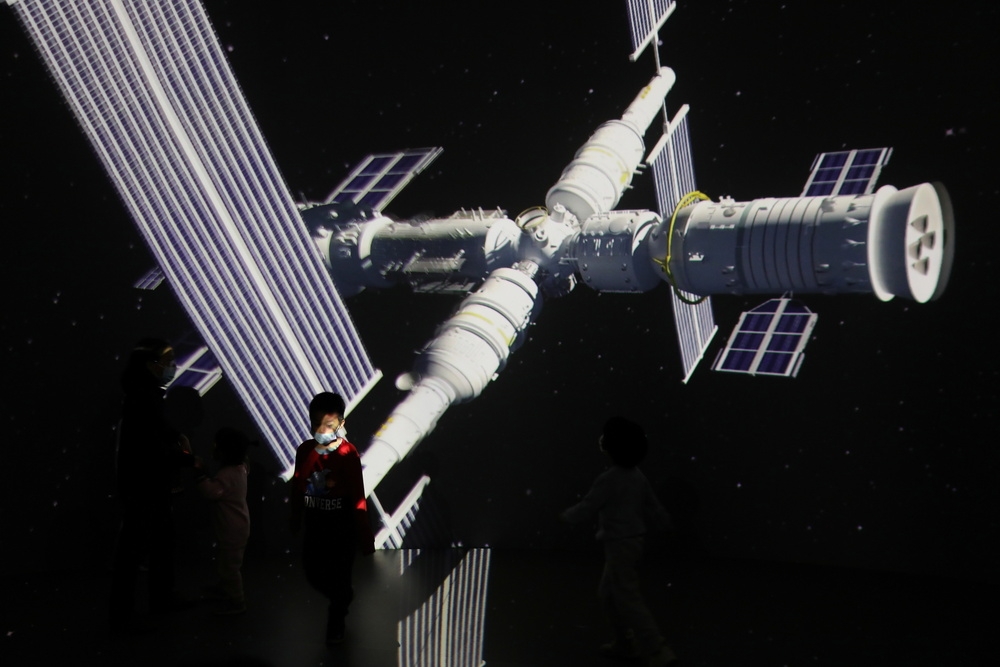 中國逐步打造自有的太空站。（湯森路透）