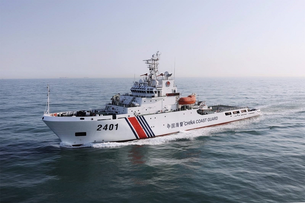 中國海警船已連續多日在釣魚台海域航行。（翻攝自百度）