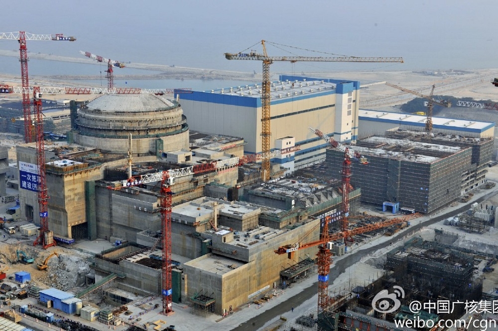 中國廣東台山核電廠。（翻攝微博＠中國廣核集團）