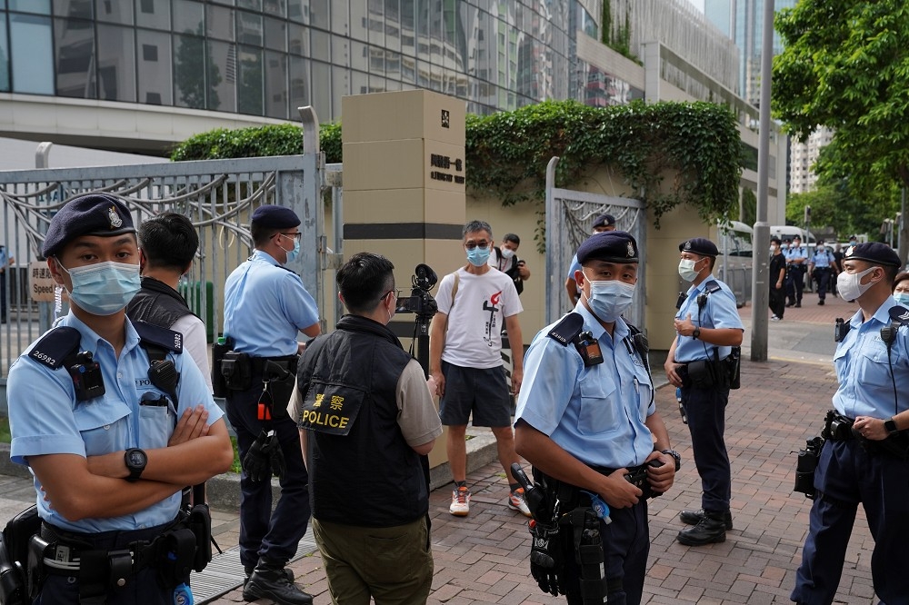 香港警方。（湯森路透）