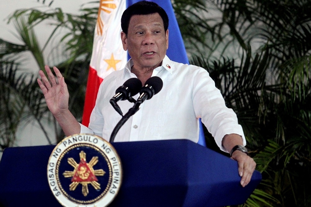 菲律賓總統杜特蒂。（湯森路透）