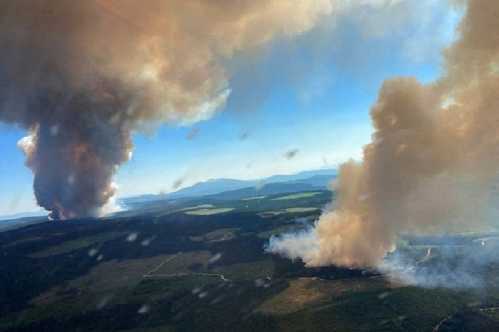 連日高溫釀成的森林大火，導致英屬哥倫比亞省當地居民被迫撤離其居住地。（湯森路透）