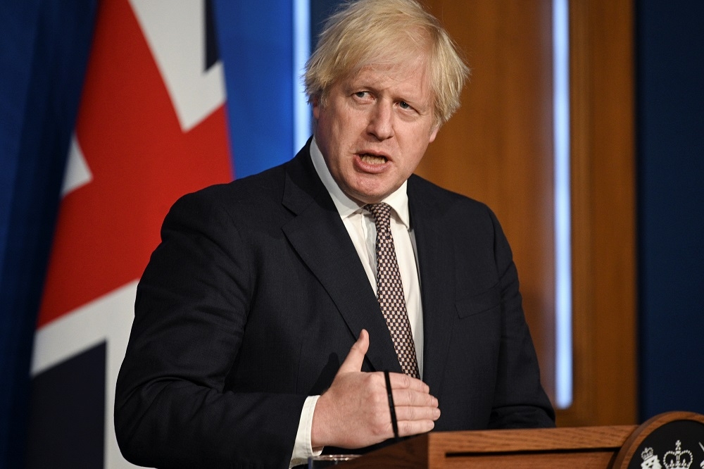 英國首相強森宣布，將在7月19日全面解除疫情封鎖措施。（湯森路透）