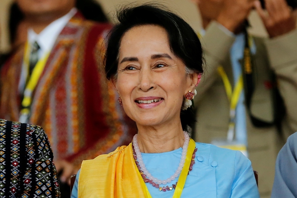 緬甸國務資政翁山蘇姬如今遭軍方軟禁。（湯森路透）