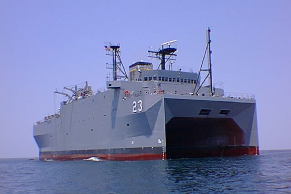 圖為美軍海洋監視船無瑕號。（維基百科)