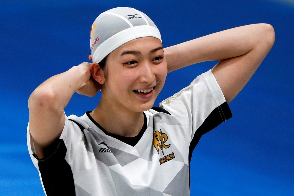 日本知名女子游泳選手池江璃花子。（湯森路透）