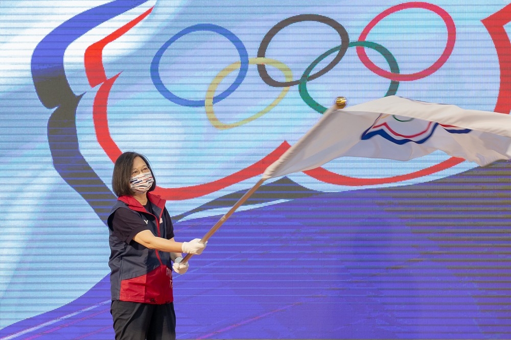 總統蔡英文23日下午在臉書發出一則57秒的短片，衷心期盼本屆奧運順利成功。（取自總統府flickr）