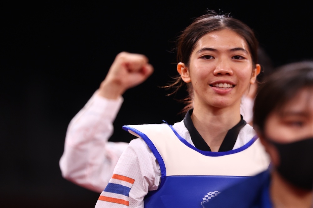 翁巴达那吉抱回泰国奥运史上首面跆拳道金牌。（汤森路透）(photo:UpMedia)