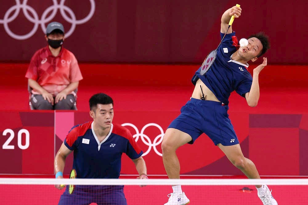 麟洋配是台灣首度晉級奧運羽球男雙四強的組合。（湯森路透）