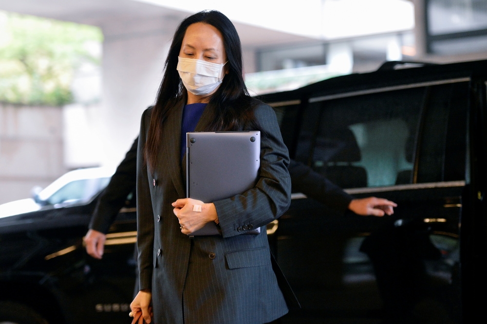 创办人任正非之女、华为集团财务长孟晚舟出席加拿大法院庭审。（汤森路透）(photo:UpMedia)