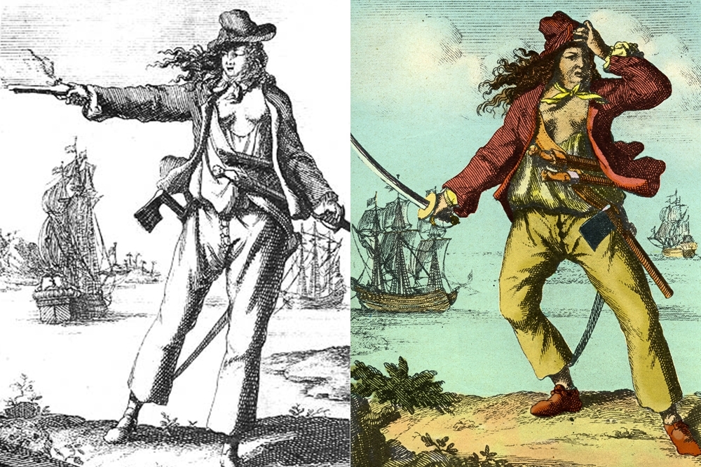 17世紀最著名的兩名女海盜：安妮邦妮（左）、瑪麗里德（圖片取自維基百科）