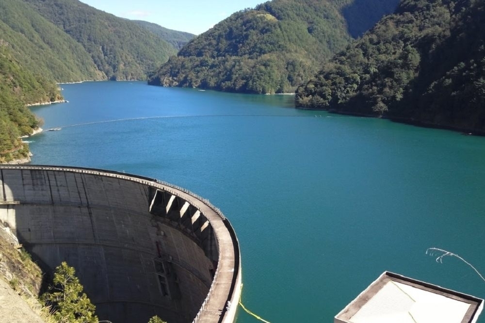 德基水庫1日水位1404.52公尺、蓄水率92.46%，創今年最高紀錄。（擷自Google Map）