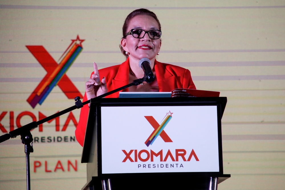 宏都拉斯左翼反對黨「自由重建黨」總統候選人卡斯楚。（湯森路透）