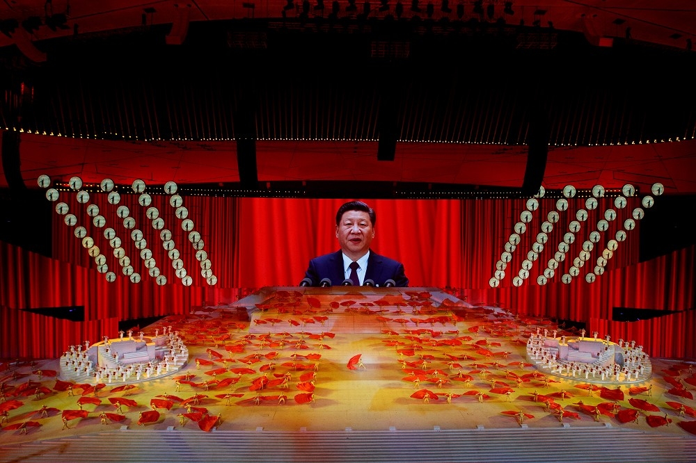2021年中國共產黨百年黨慶活動。（湯森路透）　