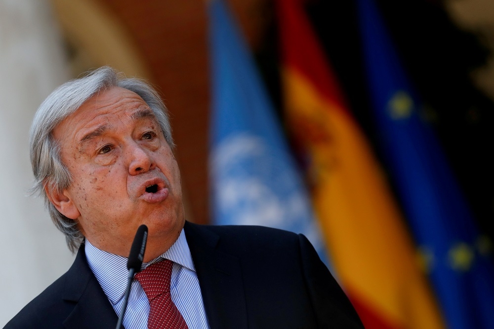 联合国秘书长安东尼奥古特雷斯（Antonio Guterres）。（汤森路透）(photo:UpMedia)